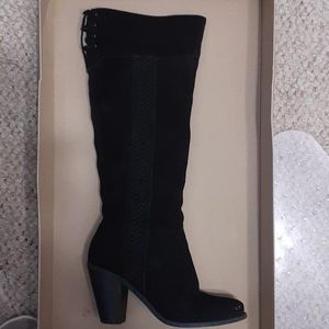 Black Split Suede Boots